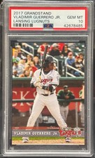 VLADAMIR GUERRERO JR. 2017 GRANDSTAND LANSING LUGNUTS MINOR LEAGUE - PSA 10