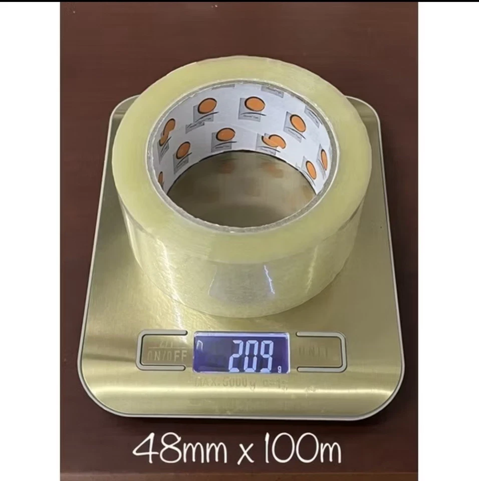 12 ROLLS CLEAR TAPE PARCEL STRONG 48MM X 100M BOX SEALING SELLOTAPE PACKAGING - Image 2 of 2