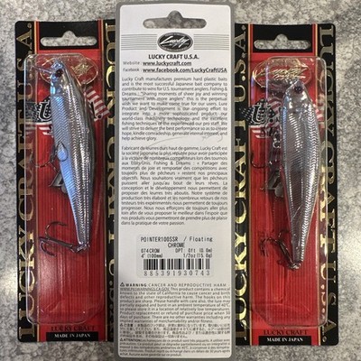 3 Packs Lucky Craft Pointer 100 SSR Floating Chrome