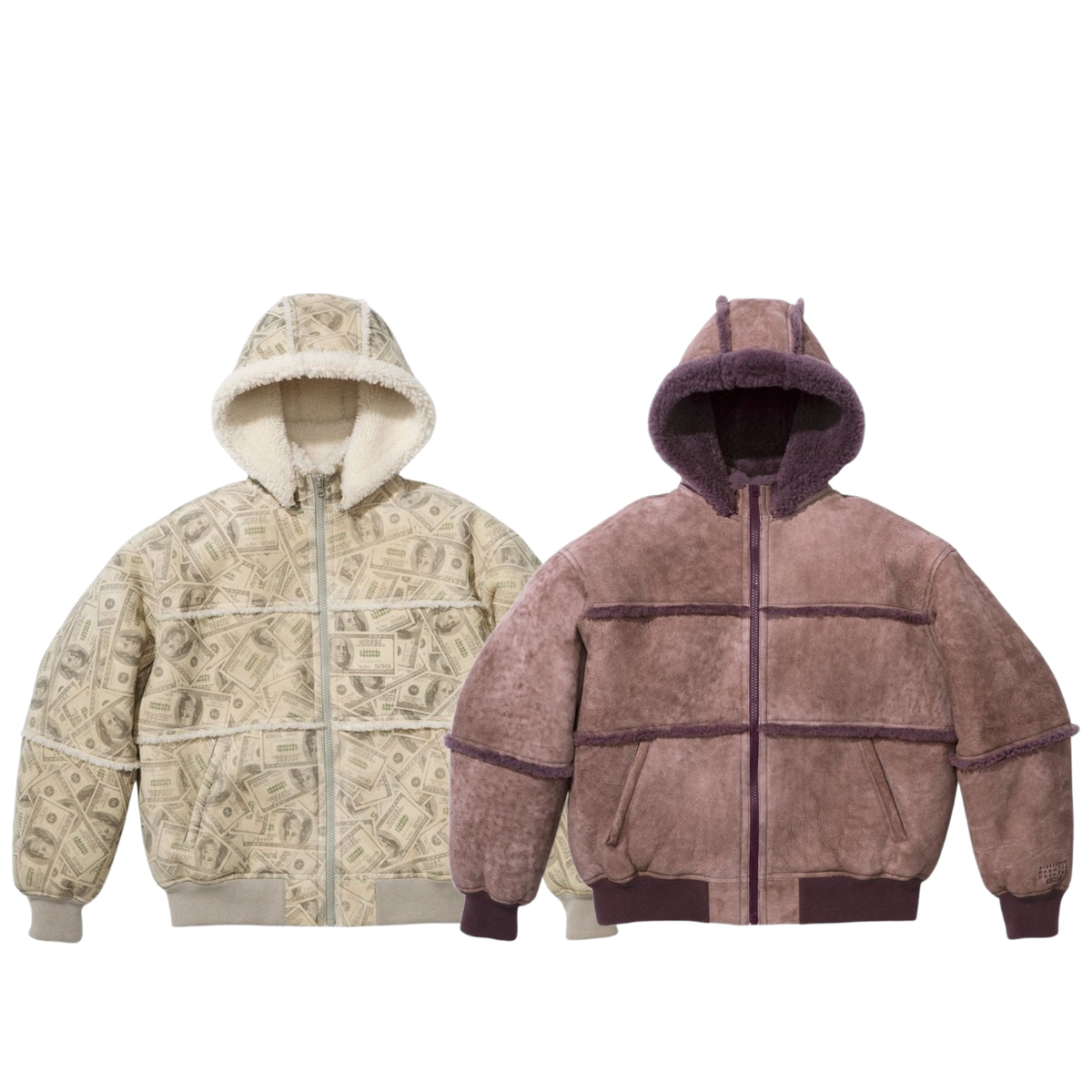 Supreme x MM6 Maison Margiela Hooded Shearling Bomber Jacket
