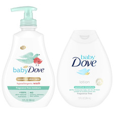 Baby Sensitive Skin Care Hypoallergenic Wash Baby Lotion 13 Oz Ea 2 Piece Set