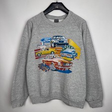 FORD MUSTANG 1985 RACING VINTAGE SWEATSHIRT RARE LONG SLEEVE SCREEN STARS sz M