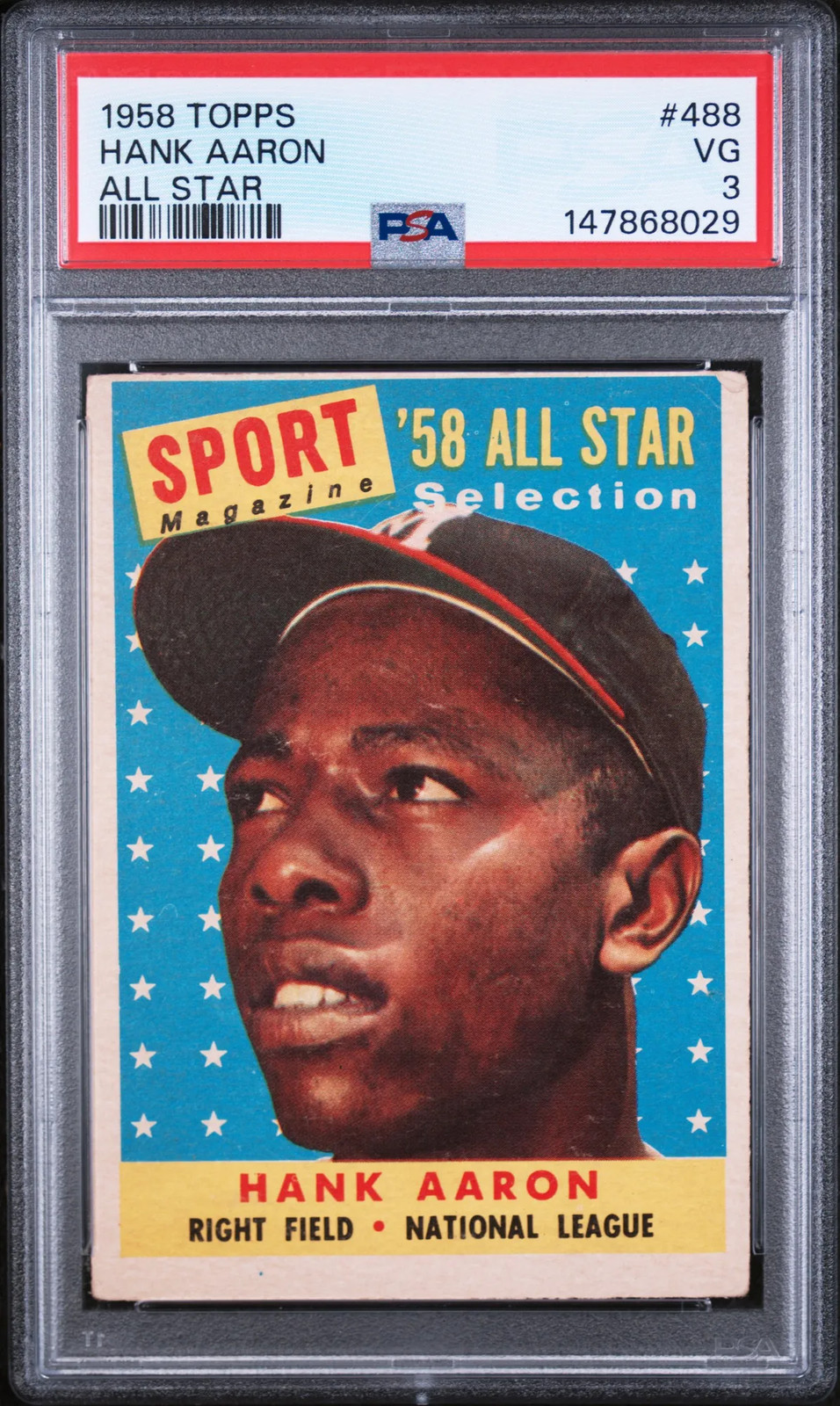 1958 Topps Hank Aaron All Star PSA 3