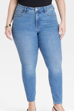 NEW Ava  Viv Women's High-Rise Skinny Stretch Jeans Medium Wash Size 26 R