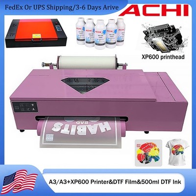 A3 DTF Printer XP600 Direct to Film T-shirt Flatbed Heat Transfer&Oven&Film&Ink