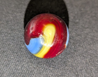 Vintage DUG Akro Agate Superman Corkscrew Marble/.82 #4