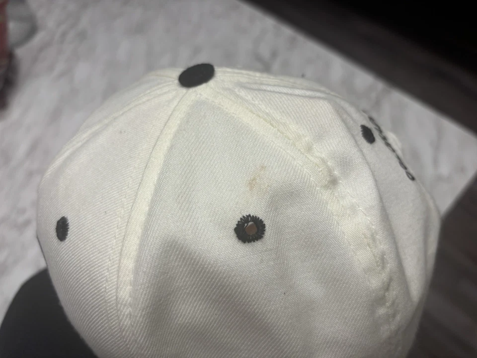 复古 Colorado Avalanche 帽子男式白色棒球帽 New Era Pro 型号 90 年代 — 第 4/4 张图片