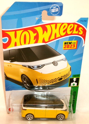 2023 HOT WHEELS 1:64 HW GREEN SPEED 10/10 YELLOW VOLKSWAGEN ID. BUZZ  #173/250