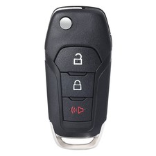 Keymall Flip Key Fob Keyless Entry Remote Control Replacement for F150 Black