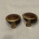 Two Tone Metal Clip-on Earrings Vintage — photo 3