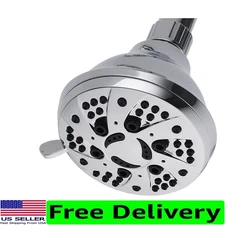 Elegant 6-Setting Chrome Shower Head - Modern Design, Easy Install & Clean