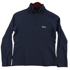 Patagonia Micro D Pullover Women XS Navy Blue Quarter Zip Fleece Activewear