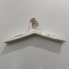 Lot of 8 Target Brand 15” White Plastic XXS Clothes Hangers W/Strap Holders