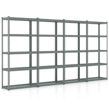 5-Tier Heavy Duty Storage Shelf Storage Utility Rack Shelf w/Anti-tipping Device