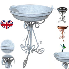 Cast Iron Floor Standing Basket Bracket Bird Feeder and Bath Decorative