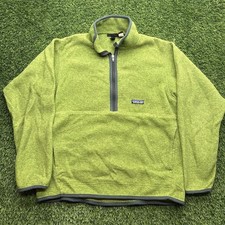 Vintage Y2K Patagonia Synchilla Fleece Pullover Mens Medium M Green Mexico Zippe
