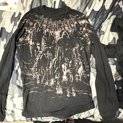 Affliction Men s Black Long Sleeve Graphic Crew Neck Knit Cotton T-Shirt S