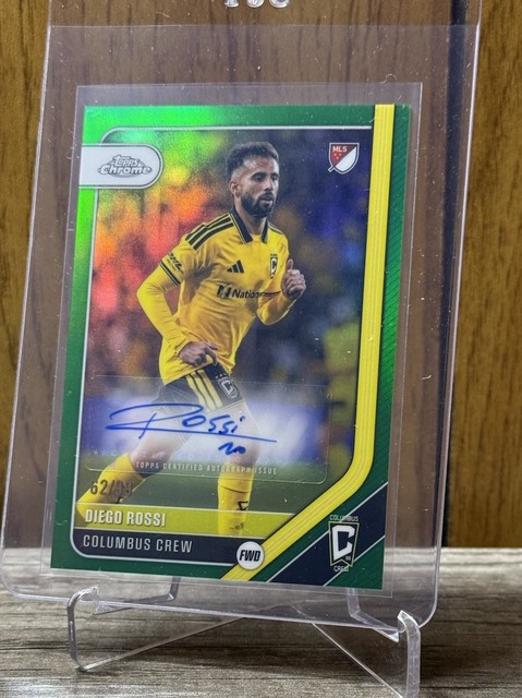 Diego Rossi 2026 Topps Chrome MLS #CA-DR Green Refractor Auto /99
