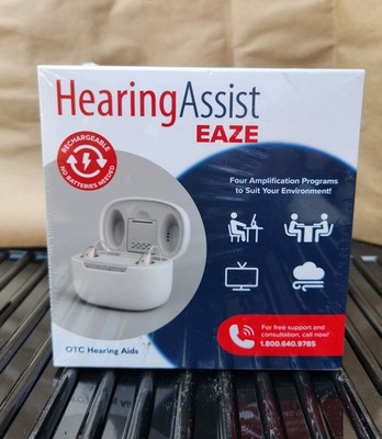 HearingAssist EAZE -Rechargeable Hearing Aid Kit -Seald Brand New  