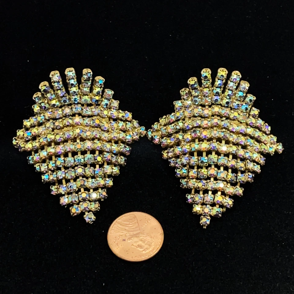 Винтажные зажимы для обуви Aurora со стразами золотистые блестящие арочные короны - Изображение 4 из 4