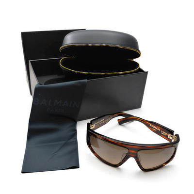 Balmain B-Escape Sunglasses BPS-143B-62 Brown Gold Unisex Luxury