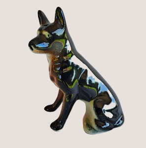 Vintage Ceramic or Pottery German Shepherd or Other Large Breed Dog Figurine
