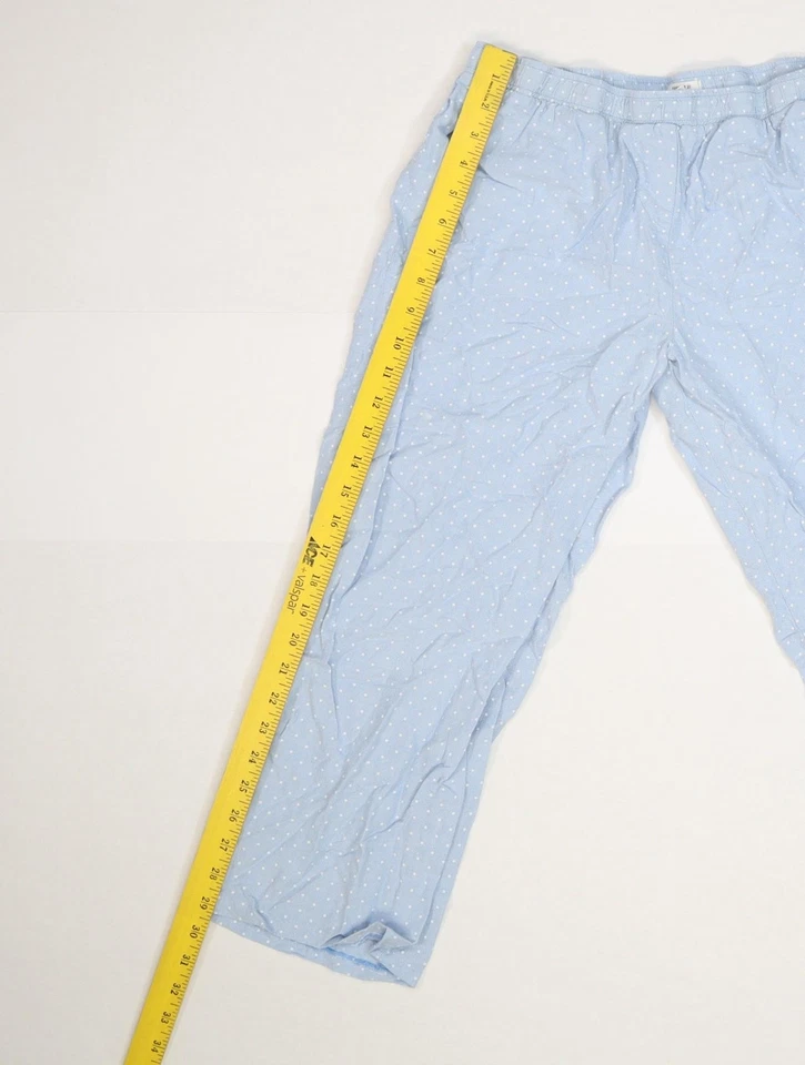 Calça Forever 21 feminina média azul branca bolinhas leve pijama lounge - Imagem 2 de 4