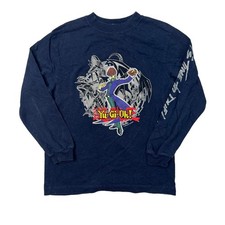 Yu-Gi-Oh VTG 1996 Seto Kaiba Long Sleeve T-Shirt Anime Navy Blue Youth XS