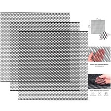 Customizable 13x13 Black Grill Mesh - 3-piece Aluminum Alloy Vehicle Protection Customizable 13x13 Black Grill Mesh - 3-piece Aluminum Alloy Vehicle Protection