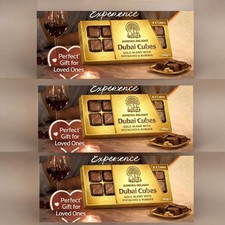 Dubai Chocolate Cubes Pistachio & Kunafa Gold Blend 100g Box x 3 Gift