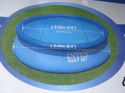 Intex Solarplane Solarfolie 244cm für Pool Quick up & Frame Pool Wärmeplane NEU