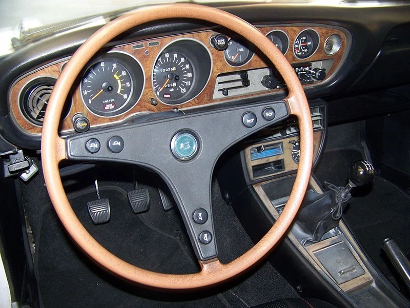 A clean interior shows almost completely stock.