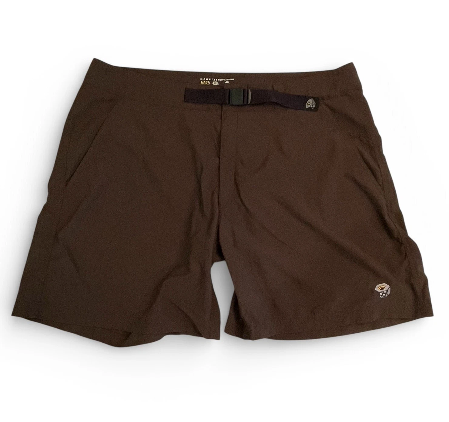 Mountain Hardwear Shorts Mens XXL (Fit 40x7”) Brown Nylon Belted Hiking Outdoor