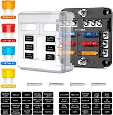 50055f 6 Way Blade Screw Fuse Block 6 Circuits With Negative Bus Fuse Box Holder 50055f 6 Way Blade Screw Fuse Block 6 Circuits With Negative Bus Fuse Box Holder