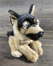 Toys R Us German Shepherd 9" Plush Puppy Dog Realistic Stuffed Toy Signature