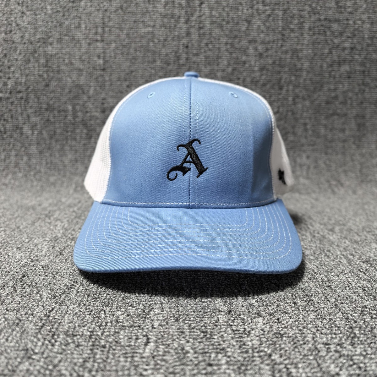 47 Brand Atlanta Braves Trucker Hat Light Blue White Mesh Snapback Cap E559