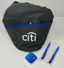 Citibank Citigroup Lunch Bag, Headphones, Promotional Pens