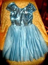 Disney Store Cinderella Party Dress Up 7/8 Tulle Sequin Fancy EXCELLENT CONDITI