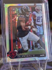 2025 Topps Chrome Football NFL Luther Burden III Refractor #334 - Chicago Bears