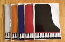 Set Of 5 Grand Piano Note Card 5 Colors Or Mix Match Red Blue Black Orange White