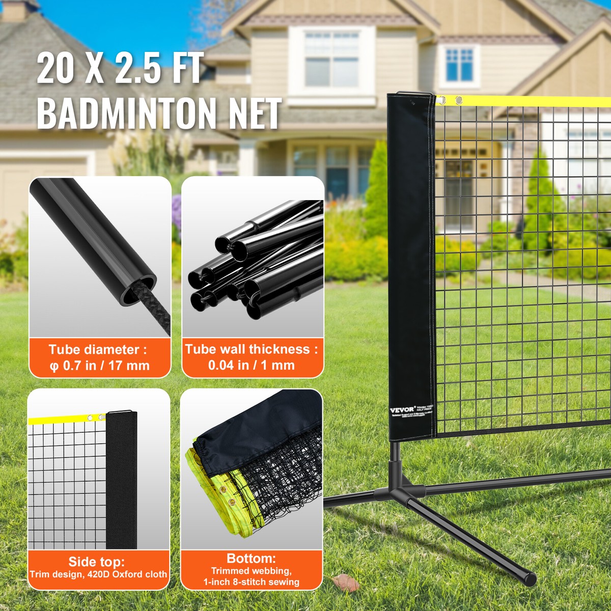 Rete Da Badminton Pieghevole BEFANS 300x150cm – Portatile Con Borsa, Senza Paletti, Ideale Per Spiaggia E Giardino
