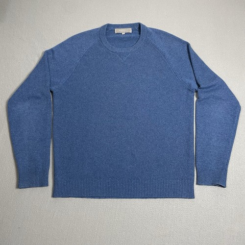 Neiman Marcus Pullover Herren Blau Large Pulli 100% Kaschmir