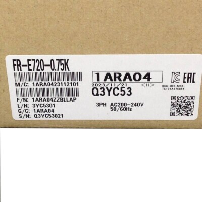 FR-E720-0.75K New Sealed Mitsubishi Compact Size Inverter FR-E720-0.75K IPCS