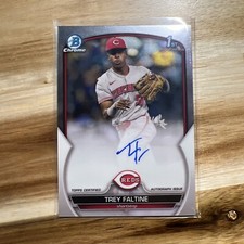 2023 Bowman Chrome Trey Faltine 1st Prospect Auto Autograph #CPA-TF Reds
