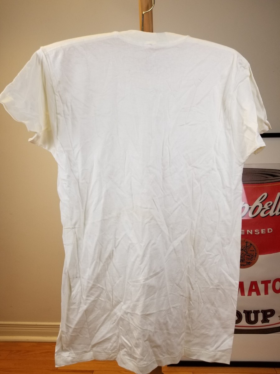 VINTAGE DEADSTOCK 80' UNKNOWN 100% COTTON SINGLE STITCH T-SHIRT SZ