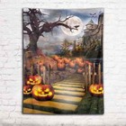 Long Steps Pumpkin Lanterns 3D Wall Hang Cloth Tapestry Fabric Decorations Decor