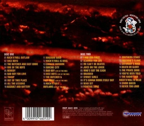 Rose Tattoo: Never Too Loud (1997): NEU 2CD Jewelcase REP4601AB - Bild 2 von 2