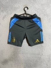 Argentina Team Training Football Soccer Shorts Blue Pockets Adidas Men Size XS