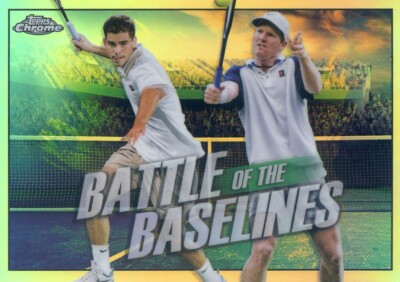 2021 Topps Chrome Tennis BATTLE OF THE BASELINES PETE SAMPRAS JIM COURIER #BB-2