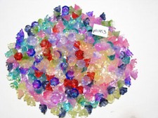 China Glass Trumpet Flower Beads MIXED COLOR 12x7mm Lot of 10 M1453